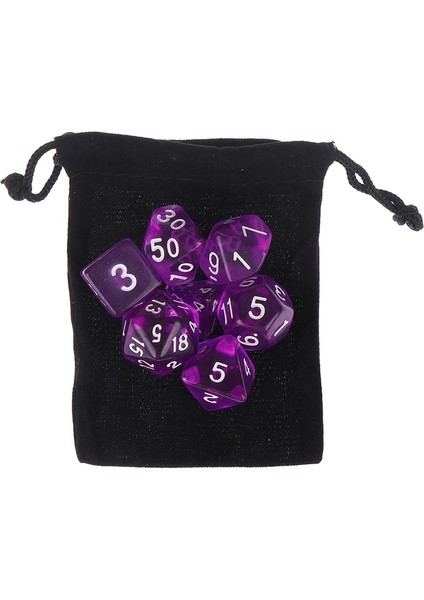 Pp Tarzı Et Dnd Çokyüzlü Zar Seti Masa Oyunları Için Rpg Mtg D4 D6 D8 D10 D% D12 D20 Seçim Için 6 Renk (Yurt Dışından)