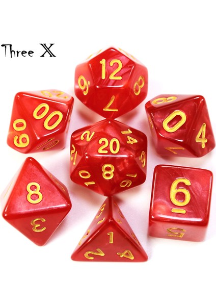 No.9 Tarzı Şeker Etkisi Poker Oyunu Zar ile Renkli Şeffaf 7pcdie Set, Mavi Renk Dnd D4, D6, D8, D10, D12, D20 Rpg Deskgame Için (Yurt Dışından)