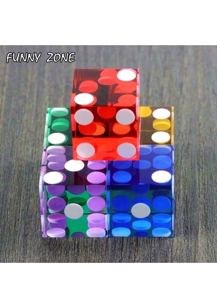 5 Adet Mor Tarzı 5 Adet Üst Sınıf Casino Zar, Jilet Kenarları ve Eşleşen Seri Numaraları, Şeffaf Yarı Saydam D6, Royal Craps (Yurt Dışından) modelleri