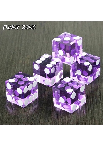 5 Adet Mor Tarzı 5 Adet Üst Sınıf Casino Zar, Jilet Kenarları ve Eşleşen Seri Numaraları, Şeffaf Yarı Saydam D6, Royal Craps (Yurt Dışından) indirimleri