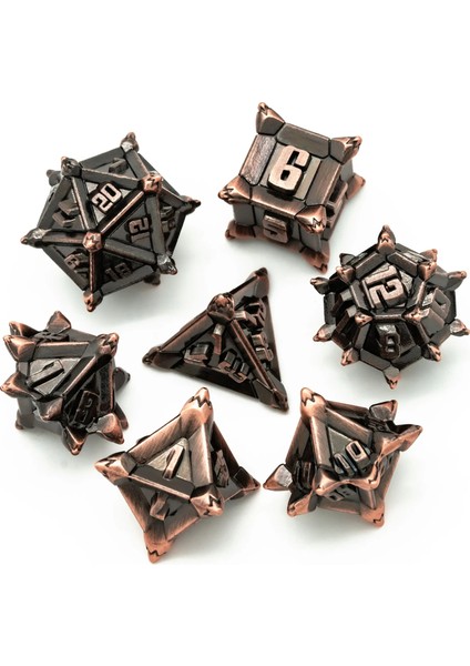 Gümüş Tarzı Cusdie Fırıldak Metal D&d Zar Seti, Dnd Zar, Çokyüzlü Zar Seti, Rol Yapma Oyunu Için Mtg Pathfinder (Yurt Dışından)