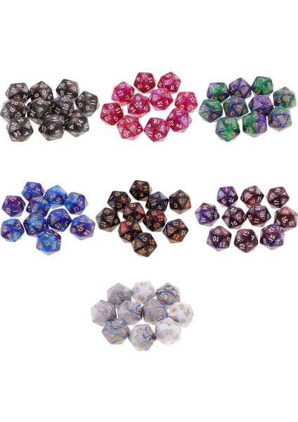 Mor Kırmızı Stil 20 Taraflı D20 Zar D&d Rpg Masa Oyunu Iyilik ve Matematik Öğretimi Oynamak Için Çift Renkli Zar, 10'lu Paket (Yurt Dışından) fırsatları