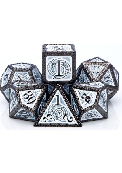 TN08 Stili D&d Zar Seti Çokyüzlü Dnd Zar Setimetal Dnd Zaryeni Dnd Metal Zar Oyun Zarları (Yurt Dışından)