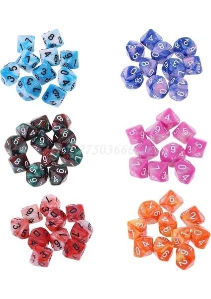 Boş Zar Stili Ootdty ve Ded D10 Çokyüzlü Zar Numaraları Aramalar Masaüstü Masa Tahta Oyunu Seçim Için Boş Zar (Yurt Dışından) fiyatları