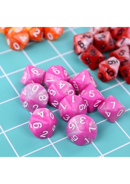 Boş Zar Stili Ootdty ve Ded D10 Çokyüzlü Zar Numaraları Aramalar Masaüstü Masa Tahta Oyunu Seçim Için Boş Zar (Yurt Dışından) fırsatları