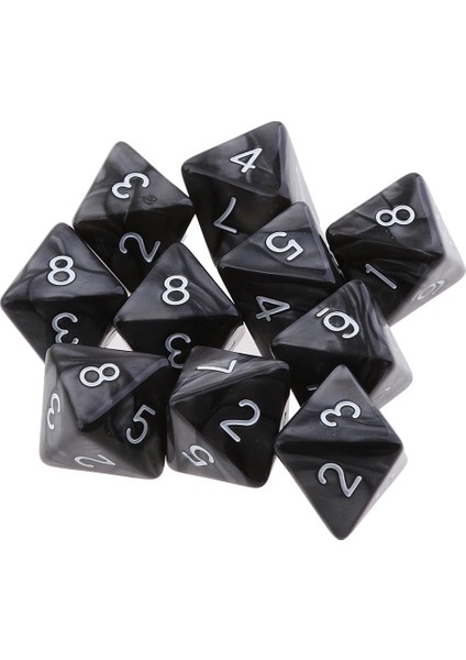 Yeşil Stil 10 Parçalı Zar D8 Dnd Parti Masa Masa Oyunları Için Çokyüzlü Zar Zar Seti (Yurt Dışından) fiyatları