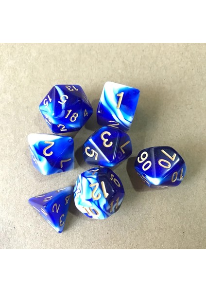 No.18 Tarzı 7pcslot Reçine Çokyüzlü Dijital Zar Setleri D4 D6 D8 D10 D% D12 D20 Komik Çok Yönlü Zar Rpg Dnd Masa Masa Oyunu Dices Çanta (Yurt Dışından)