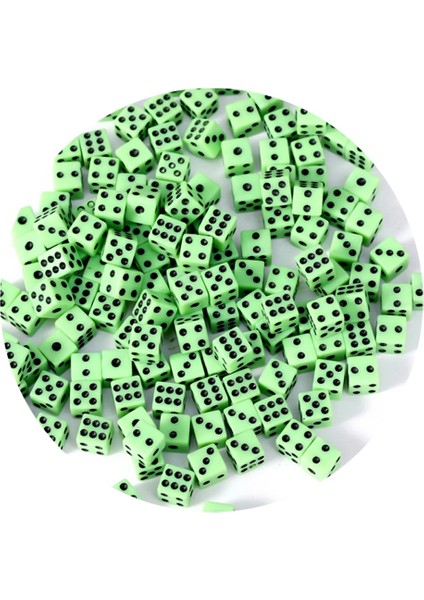 Açık Yeşil Tarzı Ack 8mm Akrilik Kare Köşe Zar Sağ Açı Otomatik Mahjong Yapboz Mini Oyun Zar (Yurt Dışından)