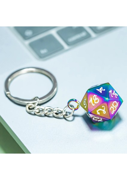 Antik Bronz 2 Stili Cusdie D20 Metal Zar Anahtarlık Ejderha Yazı Tipi Bölünmüş Anahtarlık Zincirli Gümüş Yaratıcı Tasarım Dayanıklı Metal Alaşımlı (Yurt Dışından) fiyatları