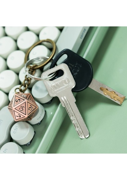 Antik Bronz 2 Stili Cusdie D20 Metal Zar Anahtarlık Ejderha Yazı Tipi Bölünmüş Anahtarlık Zincirli Gümüş Yaratıcı Tasarım Dayanıklı Metal Alaşımlı (Yurt Dışından) fırsatları