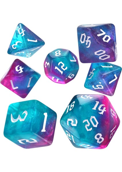 Camgöbeği Turuncu Tarzı Yanardöner Parıltılı Çokyüzlü 7-Die Iki Tonlu Zar Seti D4 D6 D8 D10 D% D12 D20, Dnd Meraklısı Rpg Maceracısı Için (Yurt Dışından) fiyatları