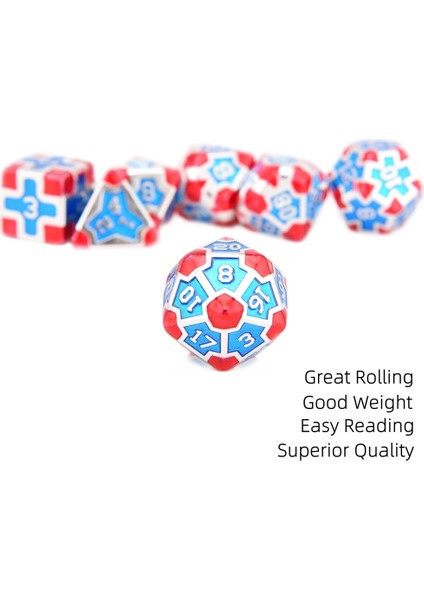 Mor Beyaz Tarzı Katı Metal Çokyüzlü Zar Seti D4 D6 D8 D10 D% D12 D20 Masaüstü Rpg'leri Için Dnd (Yurt Dışından) fırsatları