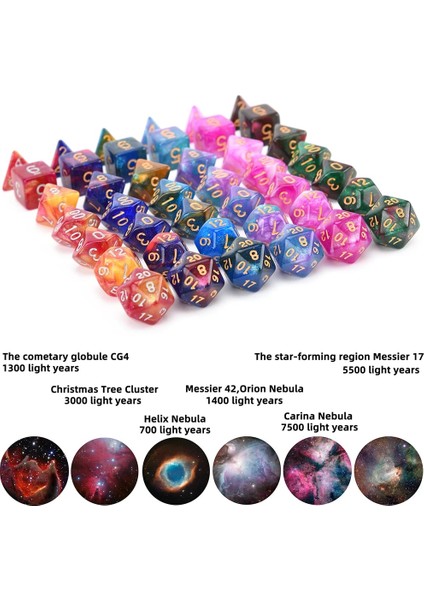 Kırmızı Çanta Stili Nebula Zar Seti Dnd Masaüstü Rpg Oyunları Için Çokyüzlü D4 D6 D8 D% D10 D12 D20 Dragon Eye Çanta ve Ipli Çanta (Yurt Dışından)