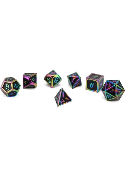 NO.452 Tarzı Dnd Rpg Mtg Oyunları Için Siyah Kılıflı Italik Yazı Tipi Metal Zar D4 D6 D8 D10 D% D12 D20 (Yurt Dışından) modelleri