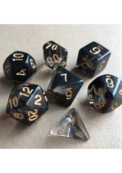 No.1 Tarzı 11 Çeşit Seçeneği Yüksek Li Şeffafopak Iki Renkli Dijital Zar, Pearlize Efektli Zar Seti Lot Çokyüzlü Zar (Yurt Dışından)