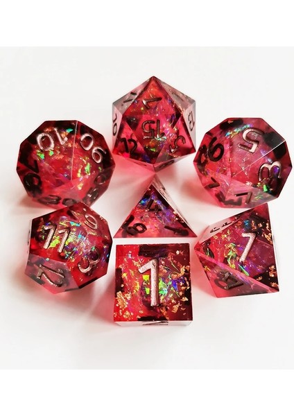 No.2 Tarzı Yeni Dnd Zar Seti Lüks Reçine Çokyüzlü Zar ve Rpg Zar Dadi Dados Rol D4 D6 D8 D10 D12 D20 (Yurt Dışından) fırsatları