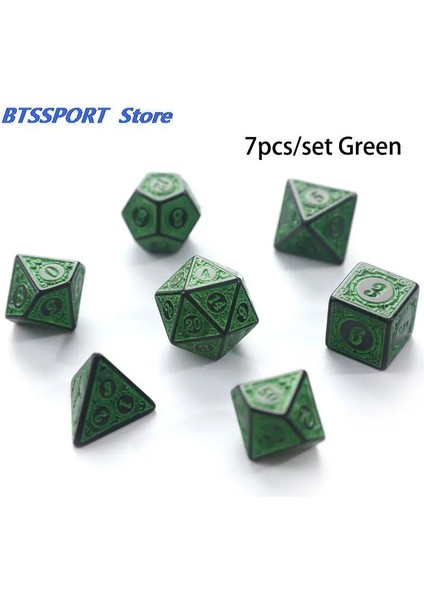 Mavi Stil Et Çokyüzlü 7-Die Oyma Desenli Zar Seti D4 D6 D8 D10 D% D12 D20 Oyun Için (Yurt Dışından) modelleri