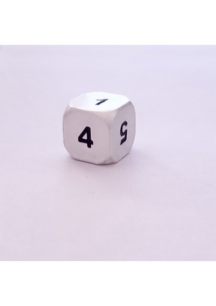 No.5 Tarzı 1 Adet Metal Zar D6 Polyhedron Rpg Zar 6-Taraflı Aksesuarlar Dnd Oyma Dijital Oyun Zar (Yurt Dışından)