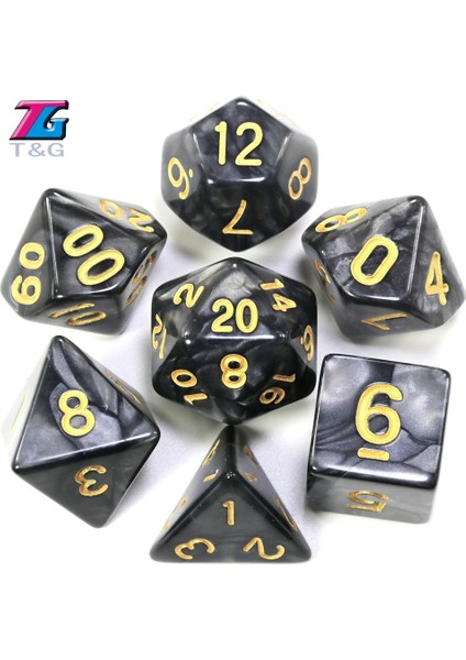 Açık Gri Tarzı Çanta Rpg Dnd Dnd Zar Tahta Oyunu 8 Takım Seti D4 D6 D8 D10 D12 D20 Ebru Akrilik Hediye Için (Yurt Dışından)