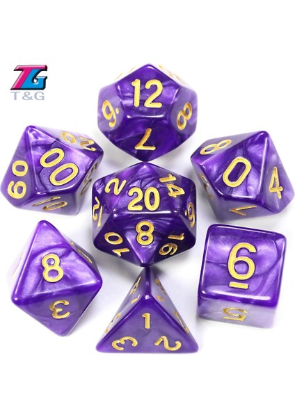Açık Gri Tarzı Çanta Rpg Dnd Dnd Zar Tahta Oyunu 8 Takım Seti D4 D6 D8 D10 D12 D20 Ebru Akrilik Hediye Için (Yurt Dışından)