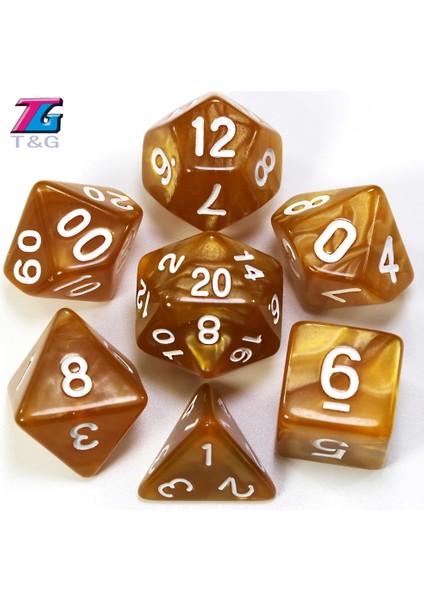 Açık Gri Tarzı Çanta Rpg Dnd Dnd Zar Tahta Oyunu 8 Takım Seti D4 D6 D8 D10 D12 D20 Ebru Akrilik Hediye Için (Yurt Dışından)