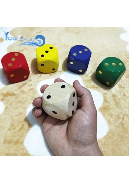 SZ-0003-2 Stilleri Ack 5 cm Büyük Ahşap Yuvarlak Oyun Zar Çocuk Aydınlanma Bilişsel Sahne Elek Eğitim Masif Ahşap Zar Oyuncaklar (Yurt Dışından) fiyatları