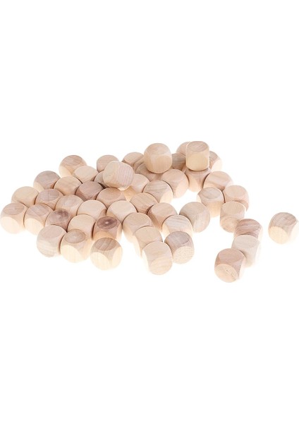 50 Lot Ahşap Zar D Boş Bitmemiş El Sanatları Blokları Küpler Sanat Projesi (Yurt Dışından) fiyatları