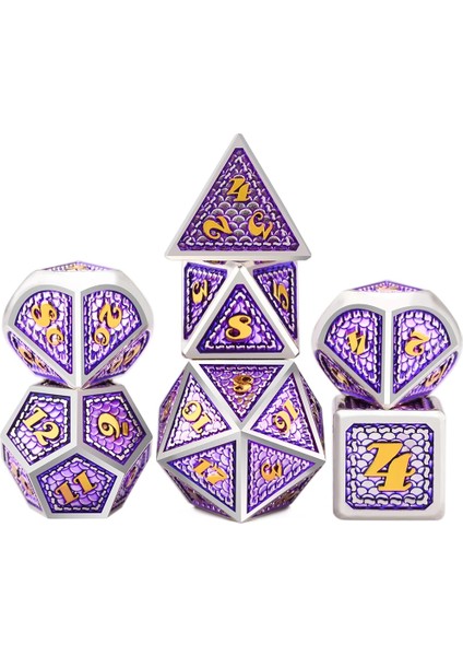 DS17 Stili Dragon Scale Metal Çokyüzlü Zar Seti D20 D12 D% D10 D8 D6 D4 Masa Oyunları Için Trpg Dnd (Yurt Dışından)
