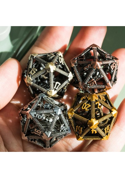 Antik Bronz Tarzı Cusdie D20 Içi Boş Metal Uçan Ejderha D&d Zar, Ded Dnd Zar, Çokyüzlü Zar, Rol Yapma Oyunu Için Mtg Pathfinder (Yurt Dışından)