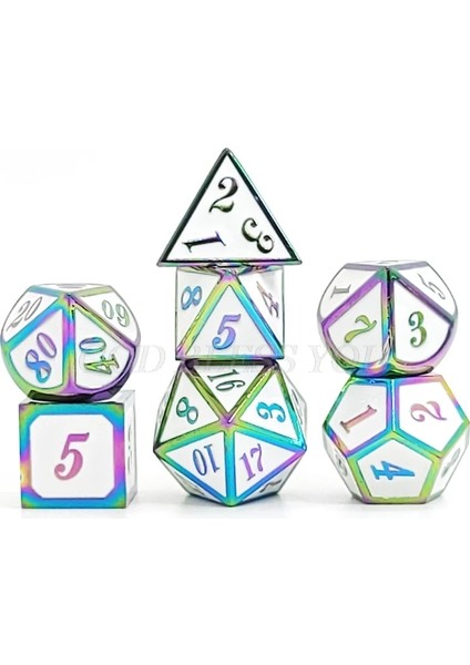 O Style 7 Adet Italik Tarzı Metal Zar Seti Metalik Rol Yapma Dnd Oyunu D&d Zar D&d Oyunu Rol Oynama Için Ücretsiz Metal Kasalı (Yurt Dışından) modelleri