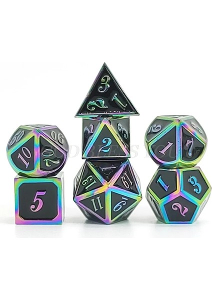 O Style 7 Adet Italik Tarzı Metal Zar Seti Metalik Rol Yapma Dnd Oyunu D&d Zar D&d Oyunu Rol Oynama Için Ücretsiz Metal Kasalı (Yurt Dışından) fırsatları