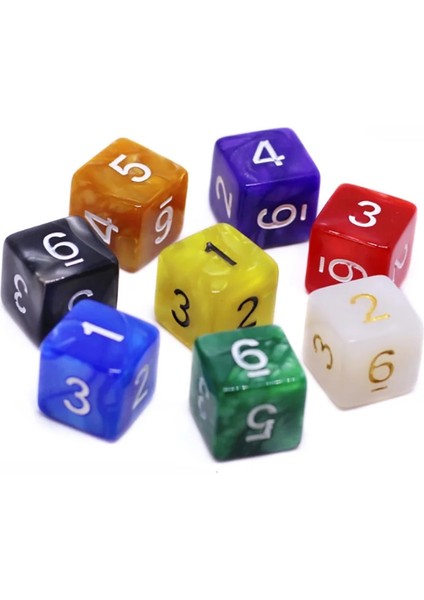 No 7 Tarzı Lot Kare Köşe Zar Seti Clubpartyaile Oyunları Için Renkli Opak Akrilik Zar (Yurt Dışından) fiyatları