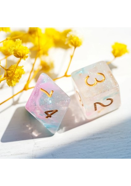 Mavi ve Sarı Tarzı Et Dnd Zar Çift Renkler Girdap D&d Zar D4 D6 D8 D10 D% D12 D20 Çokyüzlü Oyunlar Masa Oyunları Için Zar Seti Mtg Rpg (Yurt Dışından)