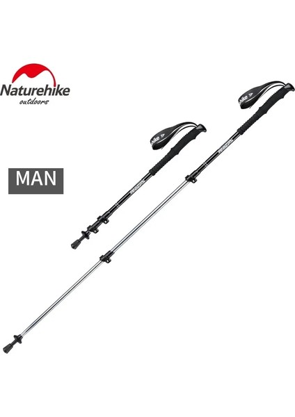 Chaoduo Shop 135CM Siyah Stil Naturehike Alüminyum Yürüyüş Trekking Direkleri Kamp Nordic Baston Teleskop Bastonları Trekking Carbono Eva Köpük Kolu (Yurt Dışından)