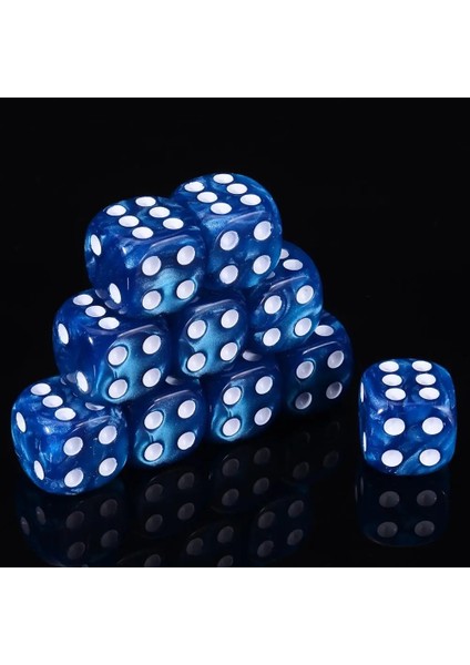 Mavi Stil Yeni ve Yuvarlak Köşe Inci Mücevher Zar Renkli 6 Taraflı Zar Oyun Masası Oyun Eğlence Malzemeleri (Yurt Dışından) modelleri