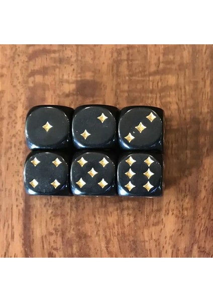 Gümüş Tarzı 6pcslot D6 Zar Siyah Komik Parti Kulübü Pub Kurulu Rpg Oyun Aksesuar 2 Renk Için Yıldız Nokta ile Siyah (Yurt Dışından) fiyatları