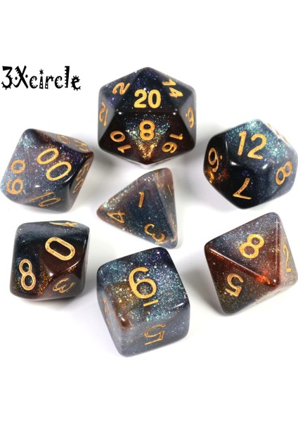 Fırıldak Galaxy-A Stili Romantik Evren Galaxy Zar 7 Piecesset + Dnd Rpg Oyunları Için Pu Deri Çanta Satış Öncesi Yıldızlı Dices Noel Hediyesi (Yurt Dışından) fırsatları