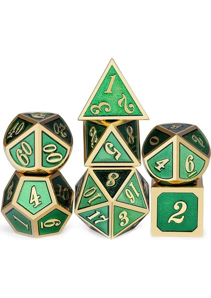 S0004-4 Stili Et Metal Zar D4 D6 D8 D10 D% D12 D20 Dnd Rpg Mtg Masa Masa Oyunları Için (Yurt Dışından)