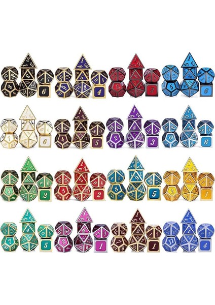 S0004-4 Stili Et Metal Zar D4 D6 D8 D10 D% D12 D20 Dnd Rpg Mtg Masa Masa Oyunları Için (Yurt Dışından) fiyatları