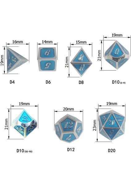 S0004-4 Stili Et Metal Zar D4 D6 D8 D10 D% D12 D20 Dnd Rpg Mtg Masa Masa Oyunları Için (Yurt Dışından) modelleri