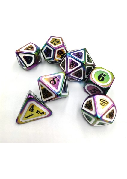 M0010-A Stili 7 Adet Metal Zar Seti Dnd Oyunu Çokyüzlü Katı Metal D & D Zar Seti Rol Yapma Oyunu Için Saklama Çantası Rpg Mtg Dnd Matematik Öğretim (Yurt Dışından) indirimleri