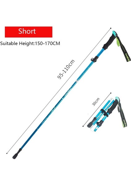 Gök Mavisi 95-110 Stili Açık Trekking Direkleri Baston Kamp Nordic Yaşlı Teleskopik Kulüp Için Taşınabilir Yürüyüş Sopaları Kolay Koy Çanta (Yurt Dışından)