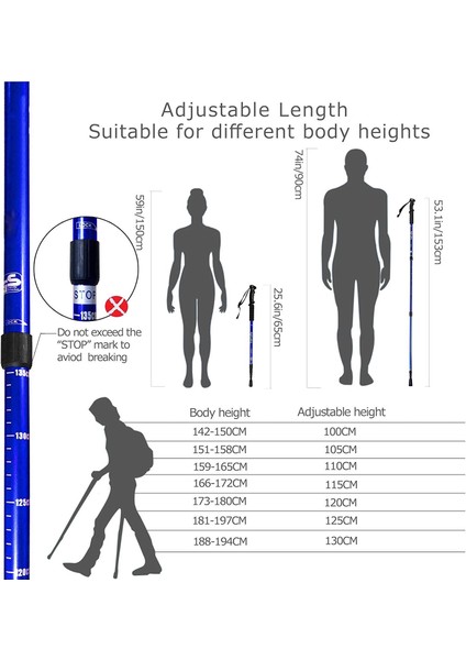 Kırmızı-T Tarzı 2pcslot Baston Trekking Direkleri Teleskopik Baton Nordic Alüminyum Kayak Kampı Yürüyüş Direkleri Koltuk Değneği Yürüyüş Kamışı Kuzey Kutbu (Yurt Dışından)