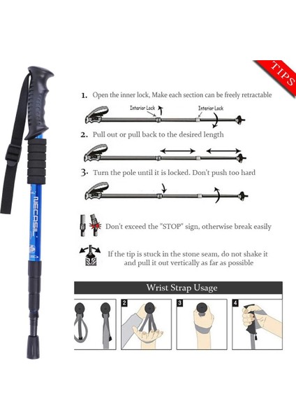 Kırmızı-T Tarzı 2pcslot Baston Trekking Direkleri Teleskopik Baton Nordic Alüminyum Kayak Kampı Yürüyüş Direkleri Koltuk Değneği Yürüyüş Kamışı Kuzey Kutbu (Yurt Dışından)