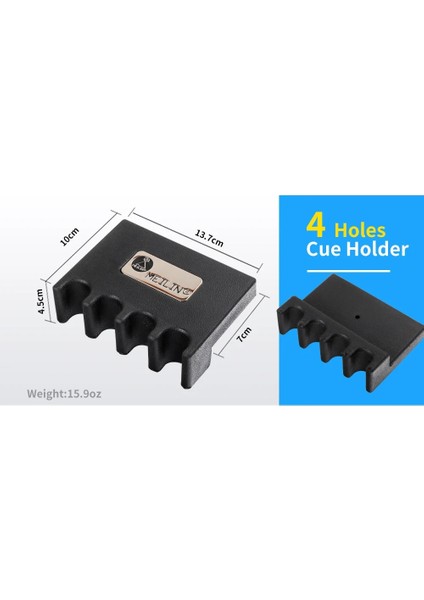 4 Delikli Stil Meılın Cue Tutucu Köpüklü Malzeme Havuz Cue Snooker Carom Cue Standı Dayanıklı Bilardo Aksesuarları Için Daha Kararlı Yerleştirme Suit (Yurt Dışından)