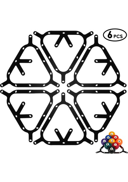 6 Adet Tarzı Magic Ball Rack Bilardo Rack Sheet Cue Ball Rack Üçgen Cue Ball Aksesuar Ball Combo Pack (Yurt Dışından)