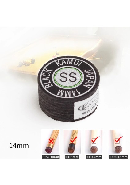 14 mm Ss Stili Kamui Aracı Snooker Cue Bilardo Aksesuarları Olağanüstü Bir Şut Deneyimiyle Doğrulanmış Japon Orijinal Ithalatları (Yurt Dışından)