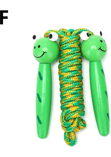Kurbağa Stili 2m 10COLORS Çocuklar Atlama Ipleri Ahşap Saplı Spor Vücut Geliştirme Fitness Güzel Karikatür Ip Atlama Ipleri (Yurt Dışından)