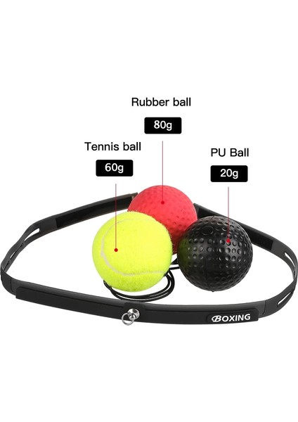 3 Adet Karışık Top Seti B Tarzı Boks Refleks Hız Yumruk Topu Sanda Boxer Yükseltme Reaksiyon Kuvveti El Göz Eğitim Seti Stres Spor Salonu Boks Muay Thai Egzersiz (Yurt Dışından)