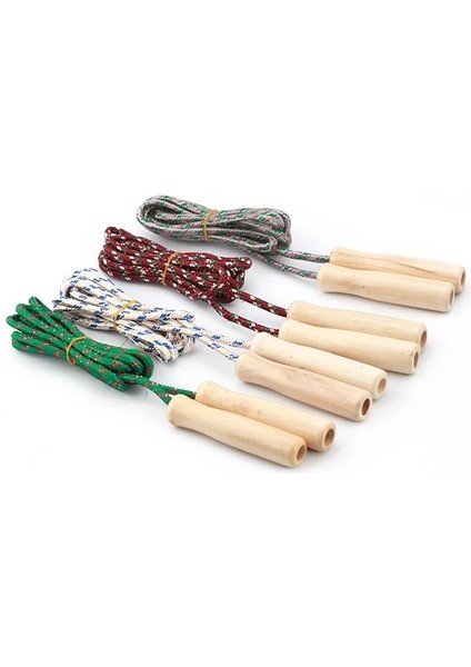 Rastgele Renk Stili 1 Adet Rastgele Renk Spor Atlama Ipi Uygulama Hız Atlama Ahşap Kavrama Kolu Çocuk Çocuk Fitness Eğitim Ekipmanları 2.4 M (Yurt Dışından)